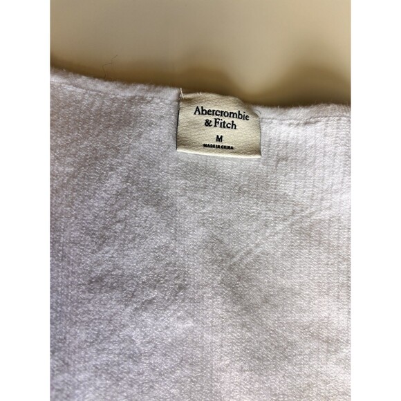 Abercrombie & Fitch Short Sleeve Squareneck Ribbed Top Women's Medium White, New - Picture 5 of 8